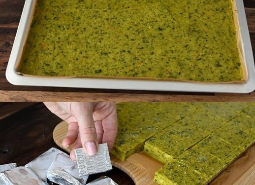 Selbst gemachte Gemüsewürfel mit 250 Möhren, ohne Chemie!