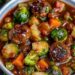 Rosenkohleintopf mit 400 g Gehacktes, in 30 Minuten fertig gemacht