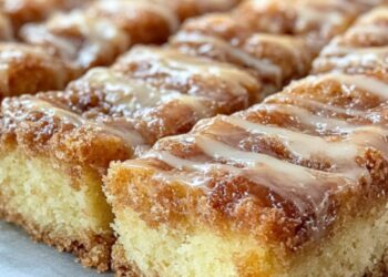 Zimtschneckenkuchen mit Vanilleglasur – Süßer Genuss ohne Hefe!