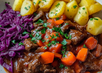 Rindergulasch mit Paprika und Möhren – zart & würzig!