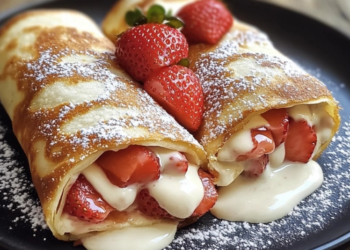 Erdbeer-Käsekuchen-Chimichangas – Knuspriger Genuss mit Erdbeer-Käsekuchen-Füllung!