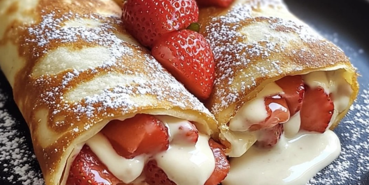 Erdbeer-Käsekuchen-Chimichangas – Knuspriger Genuss mit Erdbeer-Käsekuchen-Füllung!