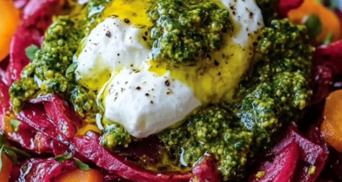 Warmer Rote-Bete- und Karotten-Salat mit Pesto – Gesund & Köstlich!