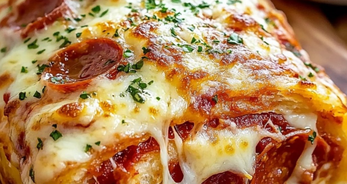 Herzhaftes Blätterteig-Stromboli Ein italienisches Fingerfood-Vergnügen