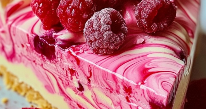 Himmlischer Himbeer-Marmor-Käsekuchen