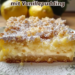 Versunkener Streuselkuchen mit Vanillepudding