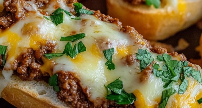 Sloppy Joe Garlic Bread