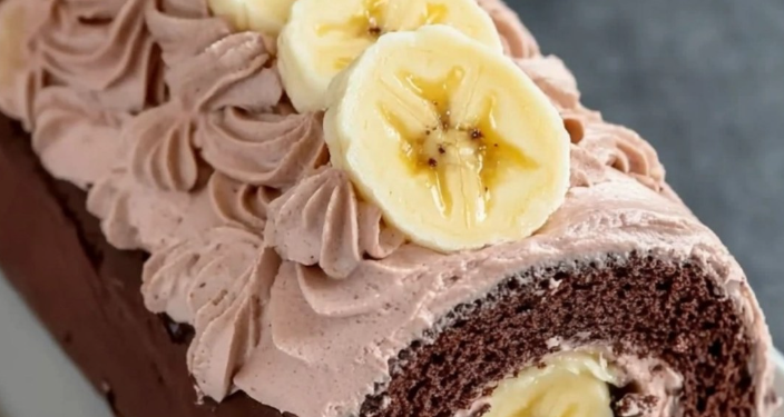 Schoko-Bananen-Biskuitrolle – Schokoladig, Fruchtig & Perfekt für jede Gelegenheit