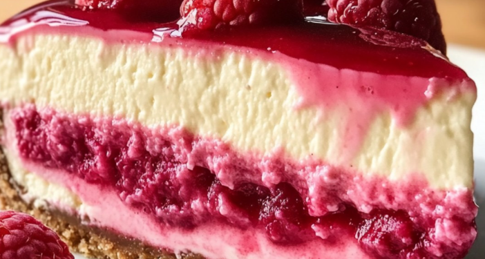 Weißer Schokoladen-Himbeer-Cheesecake