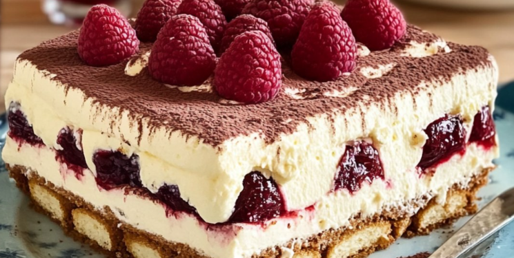 Tiramisu-Kuchen mit Kirschen – Fruchtig & Cremig