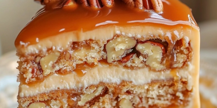 Südliche Pekannuss-Karamell-Torte