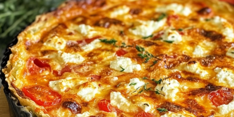 Kürbis-Quiche mit Feta – Herbstlicher Genuss