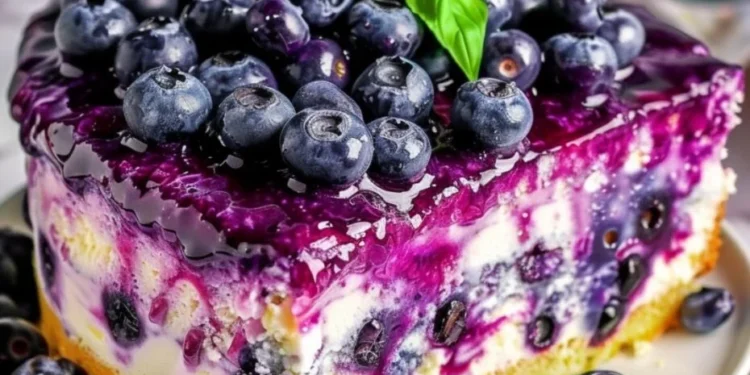 Blautörtchen mit Blaubeer-Sahne