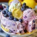 Heidelbeer-Zitronen-Eiscreme-Kuchen Rezept