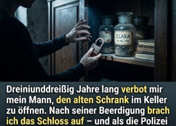 Dreiunddreißig Jahre lang verbot mir mein Mann, den alten Schrank im Keller zu öffnen. Nach seiner Beerdigung brach ich das Schloss auf – und als die Polizei den Inhalt sah, räumte sie sofort das ganze Haus…