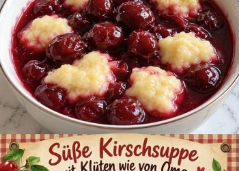 Omas süße Kirschsuppe mit Klüten