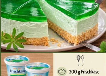 Waldmeister-Philadelphia-Torte ohne Backen