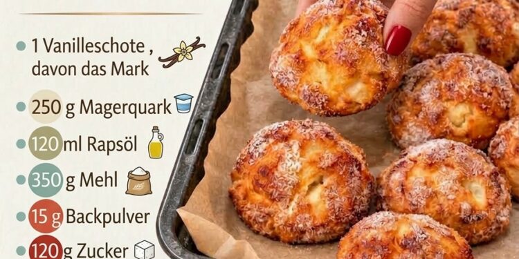 Apfelballen aus Quark-Öl-Teig – weich, saftig & herrlich aromatisch