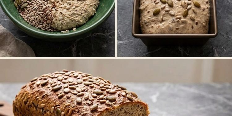 Dinkel-Vollkornbrot mit Kürbis- und Sonnenblumenkernen